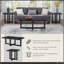 Ensemble de 3 tables basses et 2 tables de bout Luno, noir-597834812-597834816