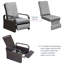 Coussin de chaise inclinable d'extérieur 5,5 po, gris-1158255996