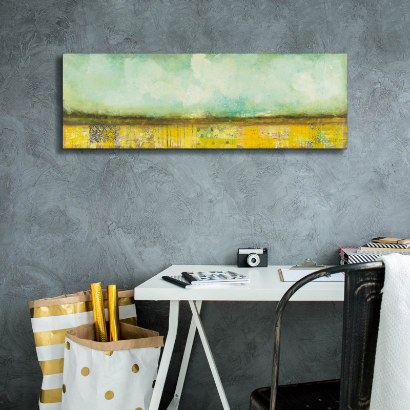 «On The Horizon» par Cheryl Warrick, art mural sur toile, H 12 po x l 36 po