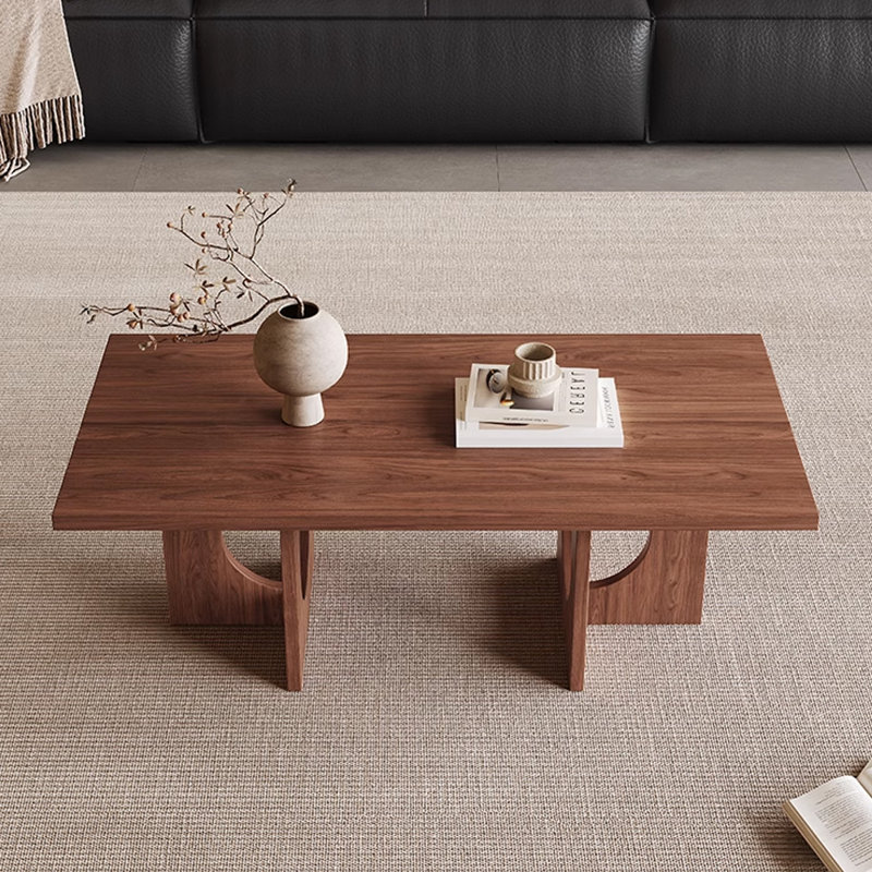 Table basse de style noyer Wabi-sabi