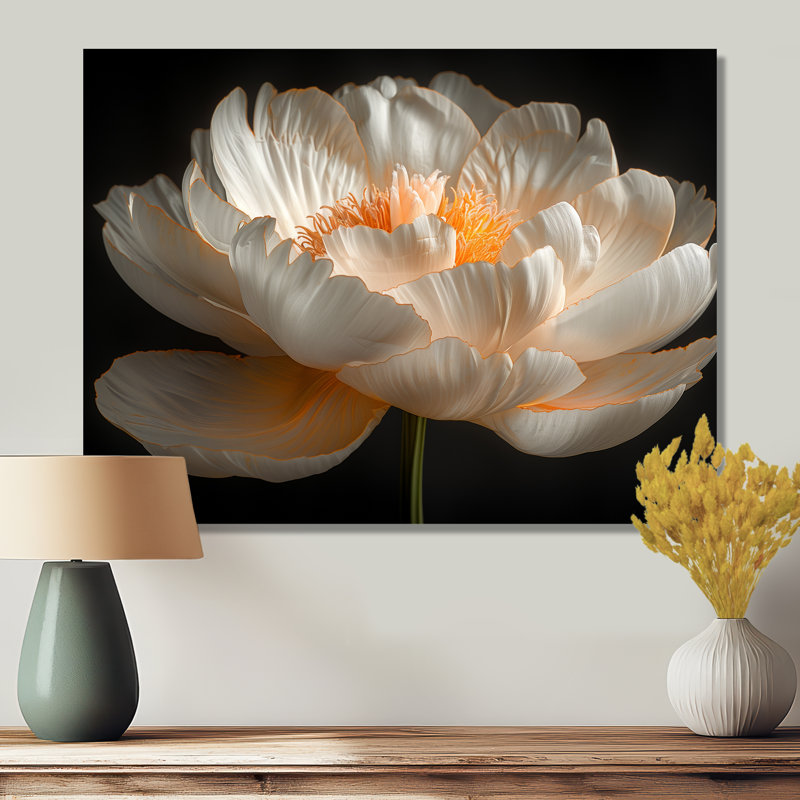 Riveria - pivoines, impression d'art mural, H 12 po x l 20 po, Sans cadre