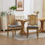 Chaise en bois massif avec dossier en rotin Marion-120315479