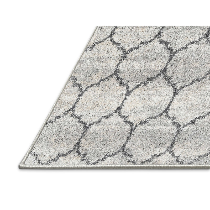 Tapis contemporain gris clair, Rectangle 2 pi x 5 pi