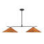 Luminaire suspendu linéaire noir 50 po avec abat-jour en rotin naturel Chetopa-129402191