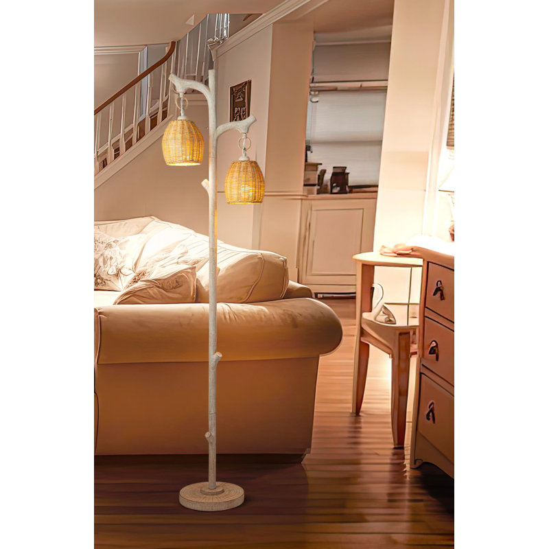 Gagner 65'' Tree Floor Lamp, Washed White