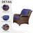 Patio Furniture Set Rattan Outdoor Sectional Conversation Sets 3-Seat Outdoor Couch-2012550452