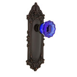 Victorian Plate with Crystal Cobalt Door Knob
