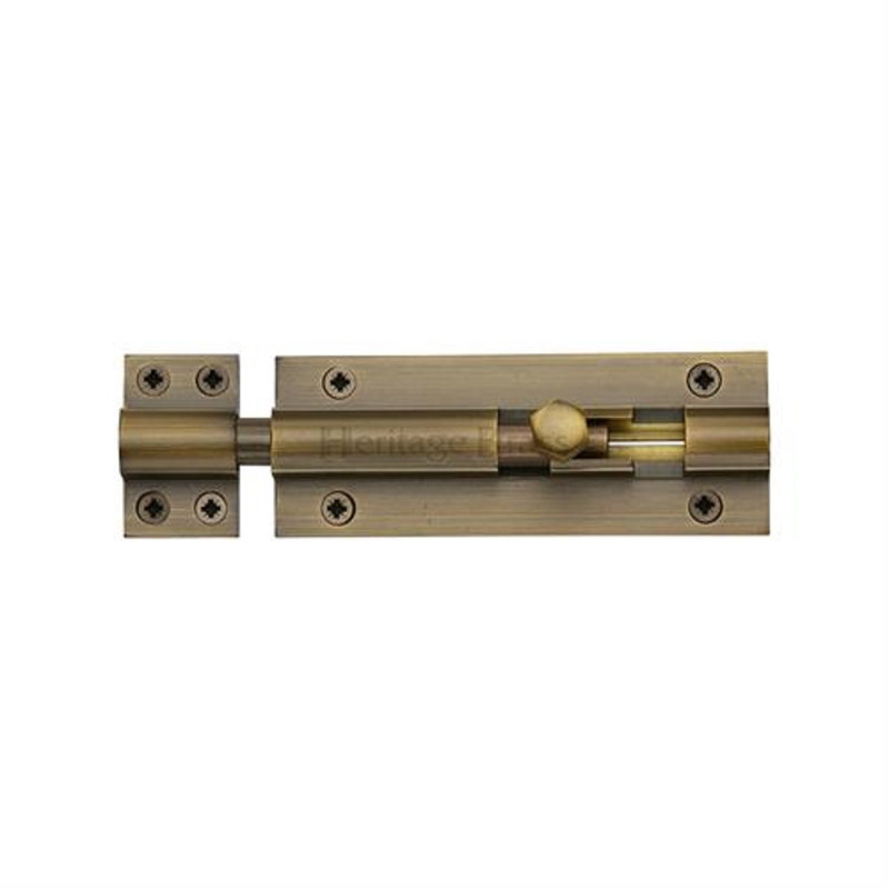 Heritage Brass Heritage Door Bolt Straight, 6.35 cm H x 2.54 cm W, Satin Nickel