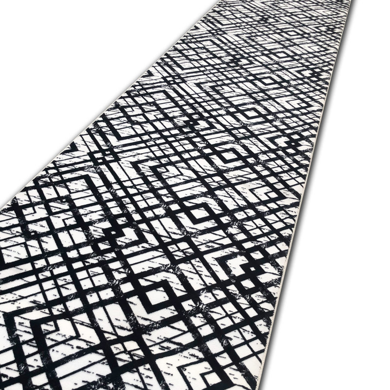 Finklea Geometric Area Rug, Runner 120 x 600cm