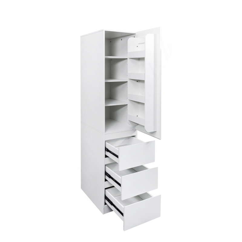 Armoire de rangement pour garde-manger, garde-manger avec portes, tablettes et tiroirs