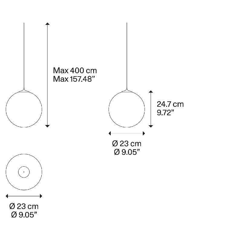 Lodes Random Solo 23 Suspension Lamp Low-V, Clear