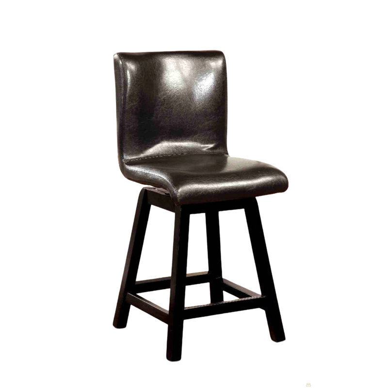 Chaise rembourrée en similicuir à hauteur de comptoir 2 pièces