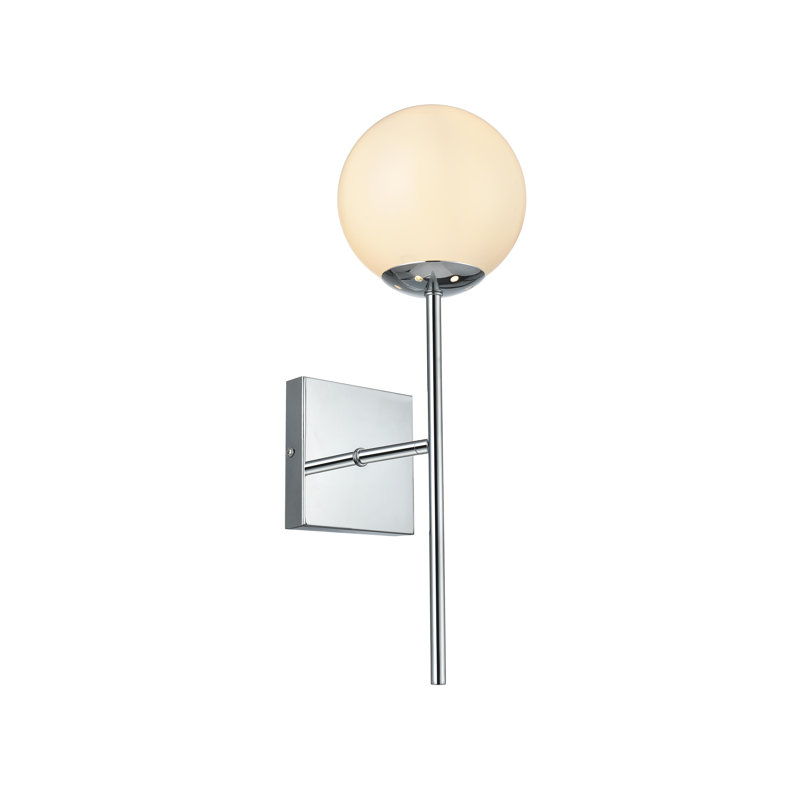Luminaire mural à intensité variable Antonia, Blanc, Une lumière, Chrome
