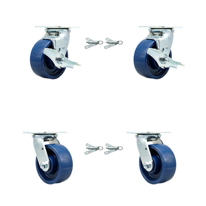 Ensemble de 4 roulettes en polyuréthane