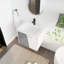 Meuble-lavabo simple mural 23,8 po avec comptoir en céramique