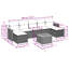  Ensemble de canapé de patio 8 pièces avec coussins en rotin de polyester noir