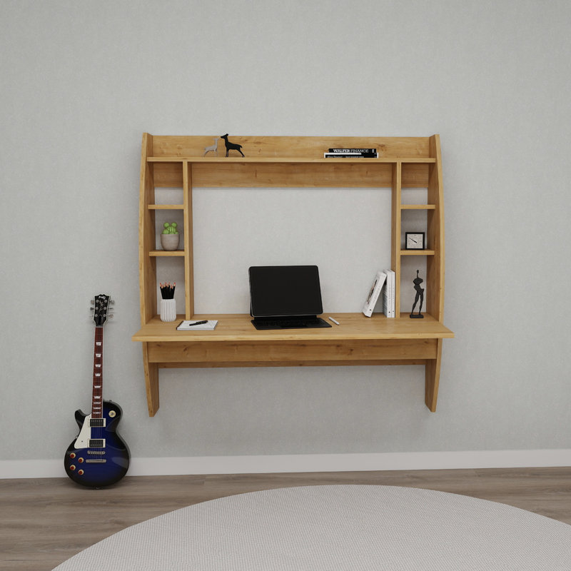 Floating Desk Rectangular Aidy, Sapphire Oak