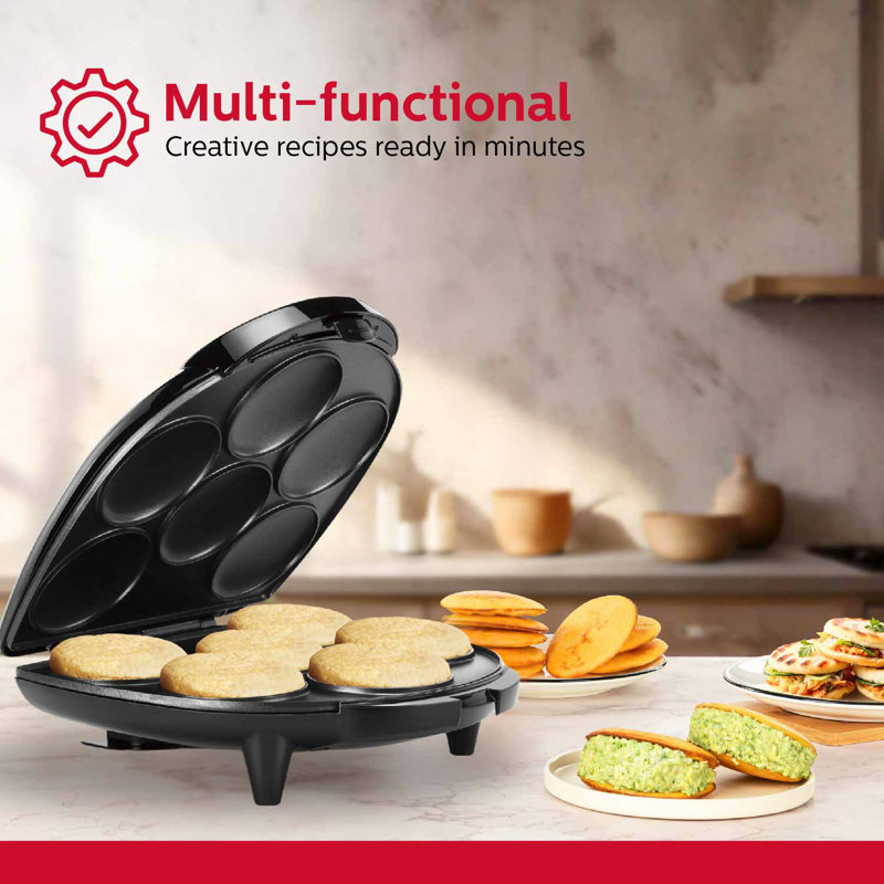 Holstein Housewares Non Stick Arepa Maker, Black