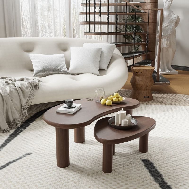 Wood Nesting Coffee Tables, Walnut