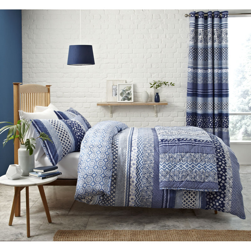Santorini Easy Care Eyelet Room Darkening Curtains