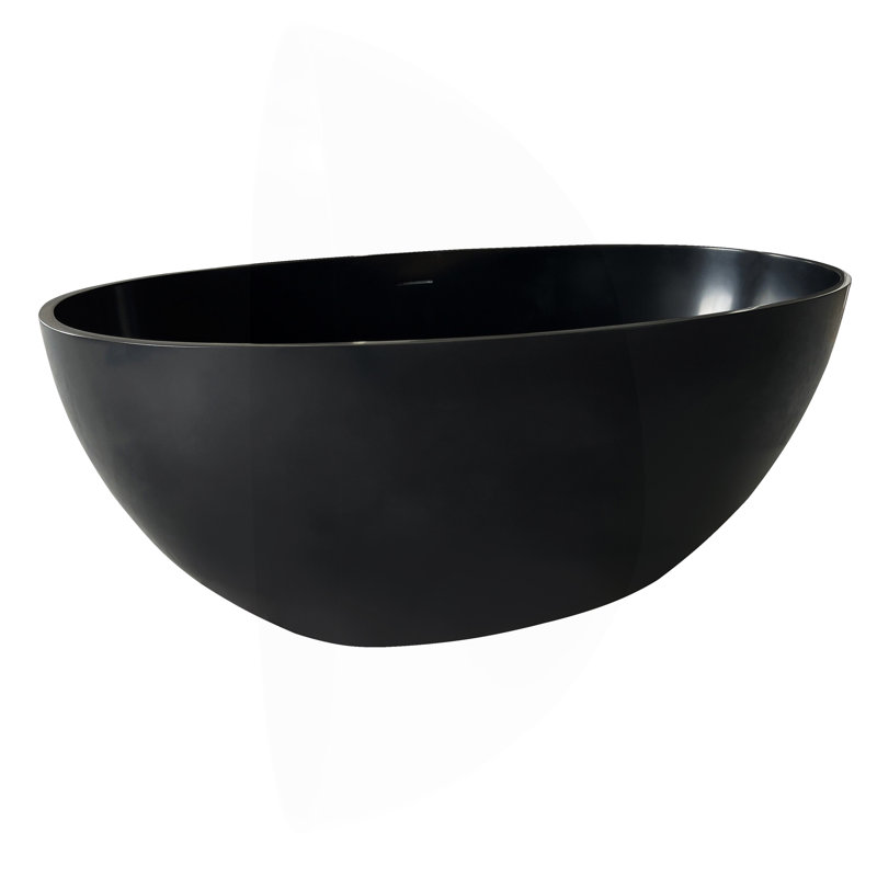 Baignoire profonde 55 ", Noir mat