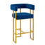 Tabouret de bar moderne de 66 cm (26 pouces) en similicuir avec dossier et repose-pieds-1632883605