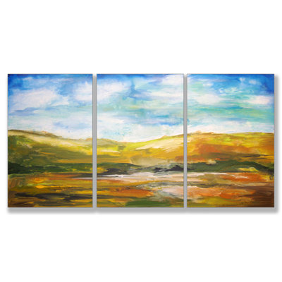 «Painted Horizons Triptych», ensemble de 3 plaques murales