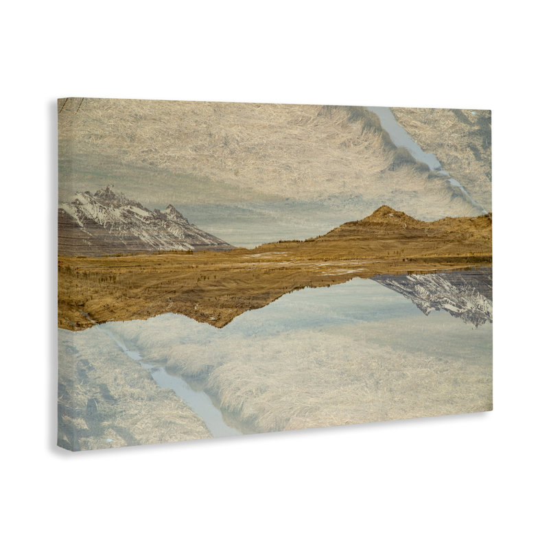 Toile de paysage Reflecting Prairie, design par Robin Vandenabeele, H 16 po x l 24 po