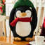 21.25"H Christmas Fabric Penguin With Top Tree Decor