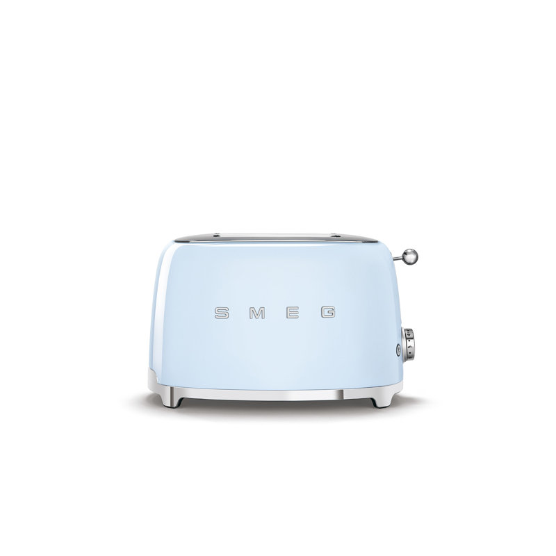 Smeg TSF01 50's Style Retro Two Slice Toaster, Pastel Blue