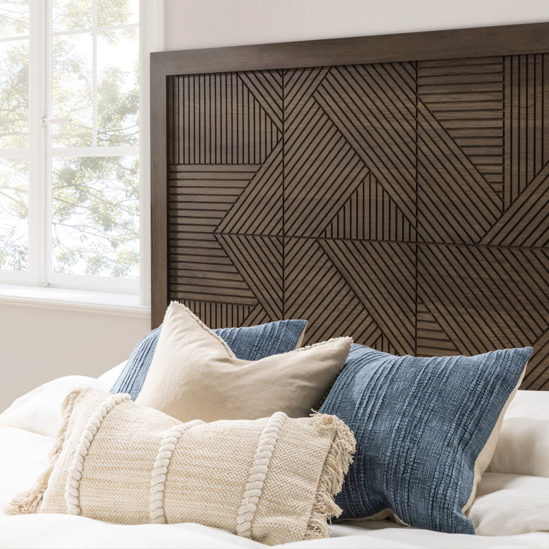 Lit plateforme en bois Santa Clara, Très grand californien, Brown