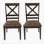 Ensemble de 2 chaises de salle à manger, brun