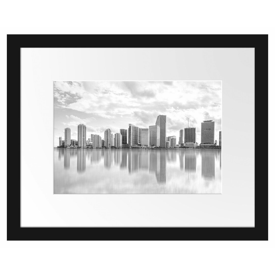 Gerahmtes Poster Miami Florida Skyline