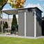Abri métallique adossé avec pergola ouverte