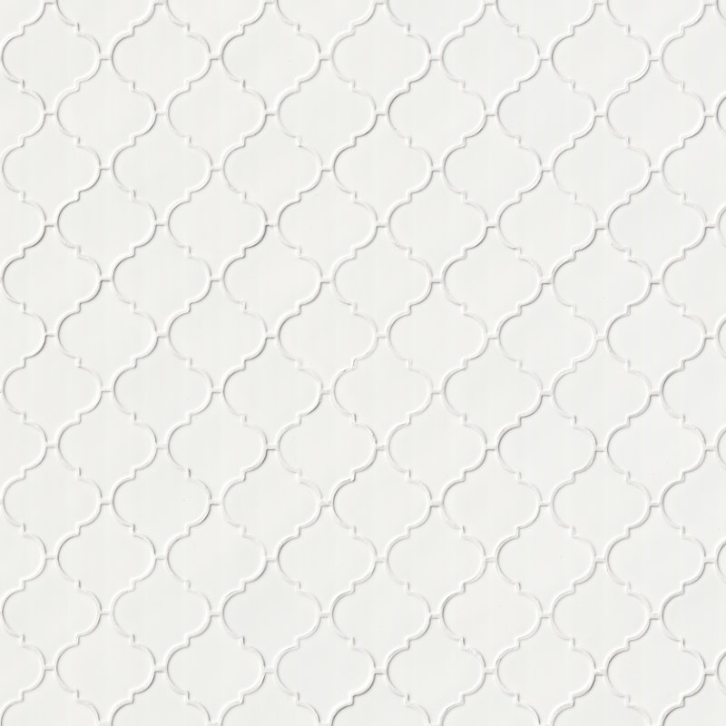Portico Lantern 11 in. x 15 in. Glossy Ceramic Mosaic Wall Tile, Celeste Blanc