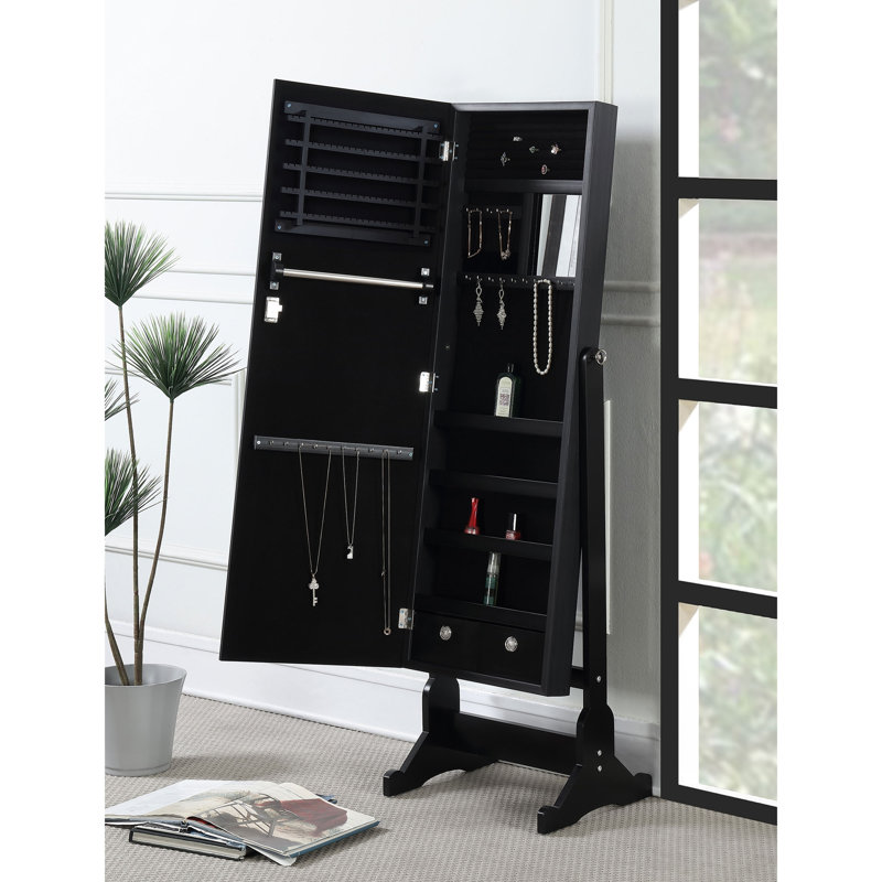 Black Jewelry Cheval Mirror