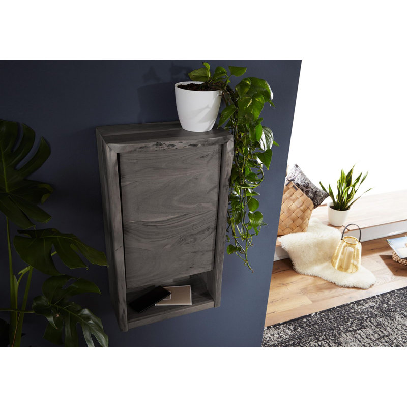 Pure Acacia Solid Wood Bathroom Cabinet, Grey