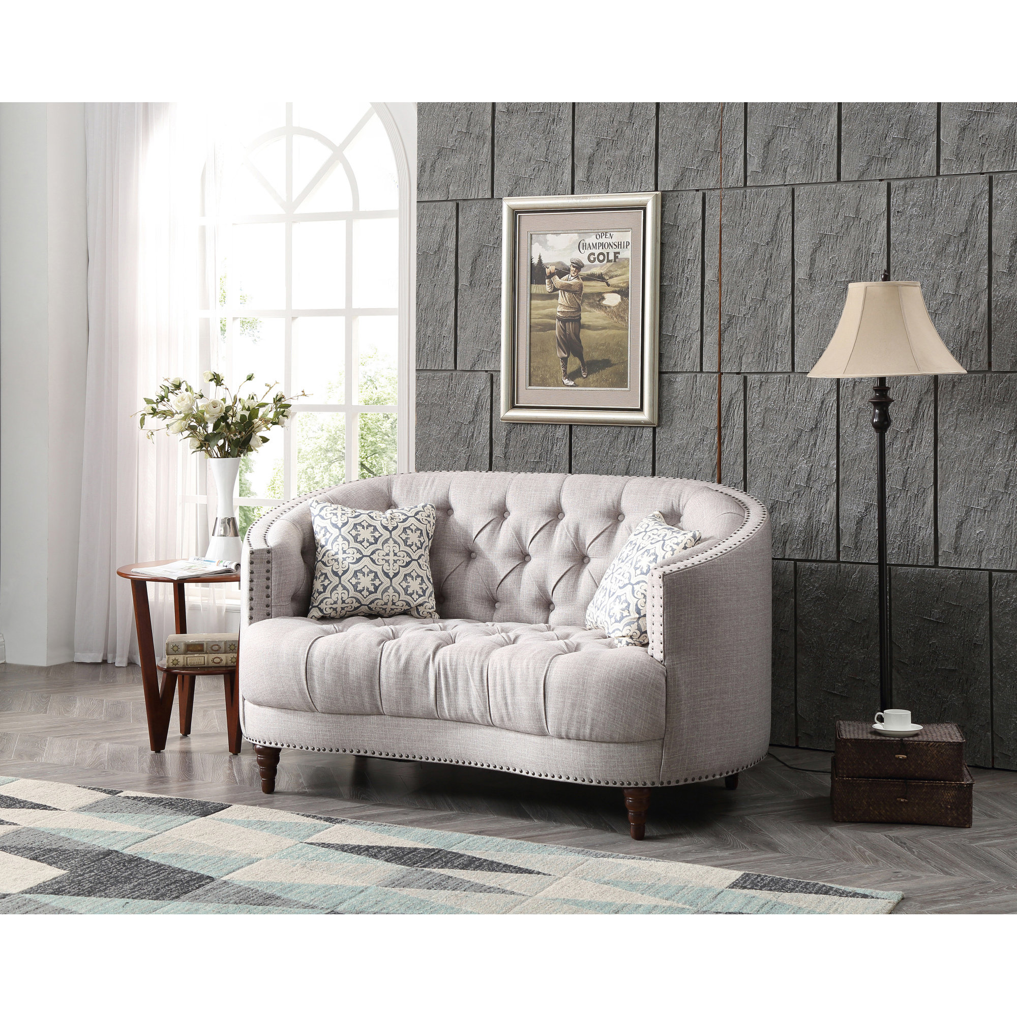 Canora Grey Elegant Light Gray Fabric Loveseat Traditional Style For Cozy  Living Spaces | Wayfair, image size:2000x2000