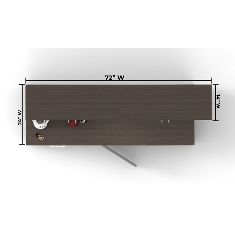 Raised Panel 66'' W x 76'' H Espresso Medium Density Fiberboard (MDF) Kitchen Cabinet Set Ready-to-Assemble