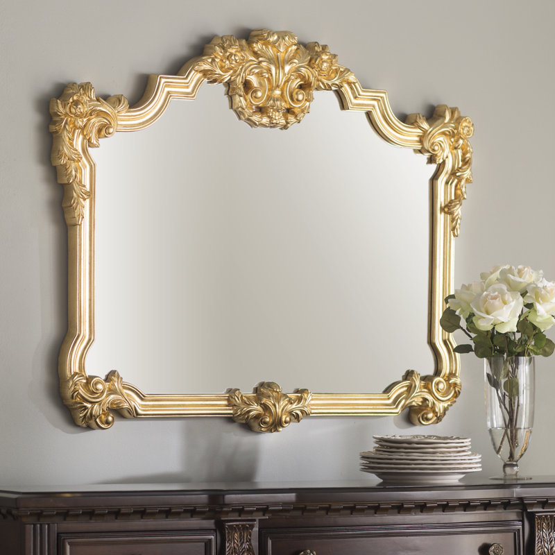 Miroir décoratif traditionnel, Or vif