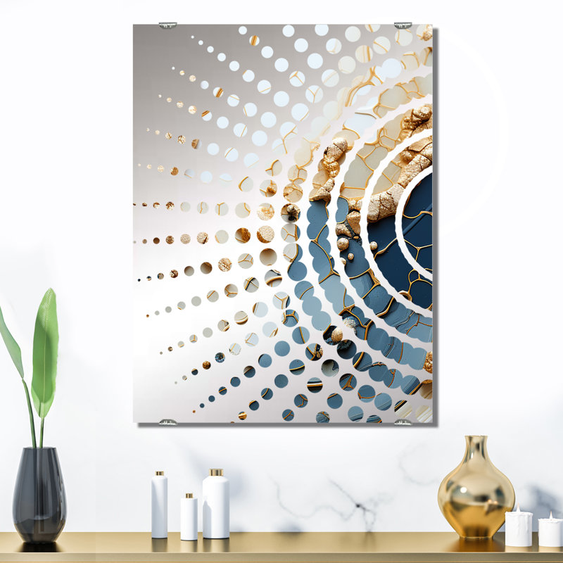 Okafor - Abstract Liquid Ink Wall Mirror MIR137114, 32" x 24"