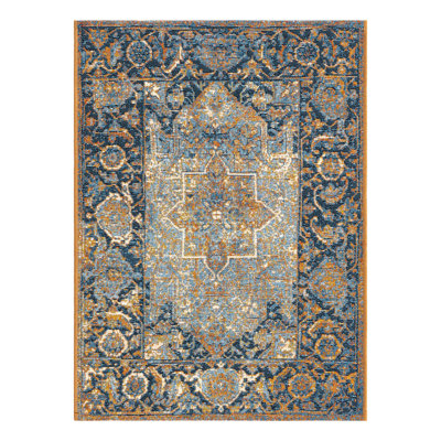 Blue Nosara Indoor/Outdoor Traditional Rug