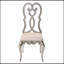 Ensemble de 2 chaises d'appoint ivoire et champagne antique