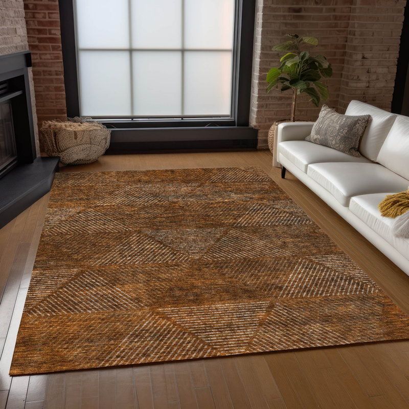 Malchow Washable Geometric Indoor / Outdoor Rug, Rectangle 8' x 10'
