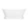 Frayser 71" Free Standing Cast Iron Soaking Tub with Rear Drain and Overflow