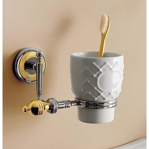 Queen Bathroom Accessory, Chrome and Gold
