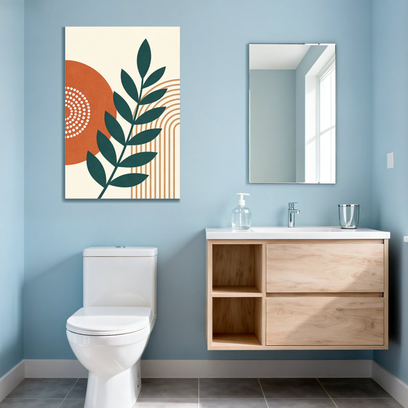 Abstract Abstract Leaf Orange Circle Pattern Print