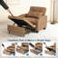 4 in 1 Convertible Sofa Chair Bed Sleeper Chair Pull Out Bed, Single Sofa Recliner w/ Vibration Massage, Lumbar Pillow, USB/Type-C Port, Cup Holders-1100246757