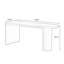 Bureau en bois massif noir demi-cercle-416582425