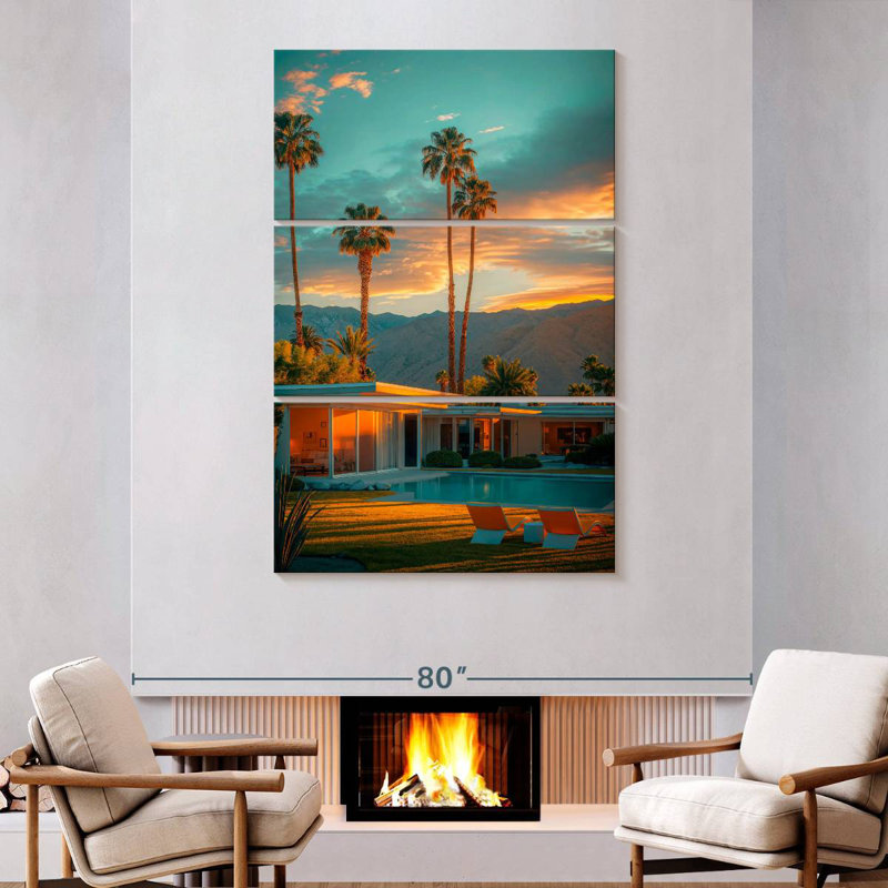 Lilie Palm Springs Golden Sunset, 74" H x 48" W